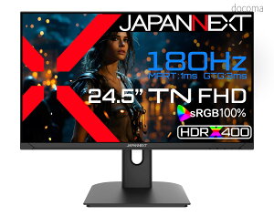 �y���������z24.5�C���` �Q�[�~���O���j�^�[ 180Hz 1ms �t��HD 1920x1080�𑜓x TN �p�l�� �f�B�X�v���C (HDMI/DisplayPort/�u���[���C�g�J�b�g / ����p170°) JN-245GT180FHDR
