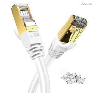 �y���������zVeetop LAN�P�[�u�� CAT8 �J�e�S��8 ������ �M�K�r�b�g 40GBASE-T 2000MHz SFTP �����b�L RJ45 �R�l�N�^ �ܐ܂�h�~ PS5 PS4 Xbox���ɑΉ� �h�� ��R �ϖ� ���ϋv�� ���� ���O���K�p�L�����P�[