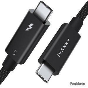 �y���������z5 �P�[�u�� IVANKY 240W�}���[�d 8K/60Hz�f���o�� �ő�120Gbps �����f�[�^�]�� Thunderbolt 4/3 USB4 ���ʌ݊� MacBook Pro&Air&Neo/Mac Mini&Studio/iPad/iPhone17/17e/Air/16//15/Android/�n�u/SDD�P�[�X�Ȃ�USB-C�Ή�
