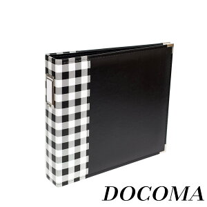 �y�܂Ƃߔ����ōő�500�~OFF�N�[�|��!�z�y���������zMemory Keepers Designer Album �A���o�� & �X���[�u - 12 x 12 - Ring - Check - Black