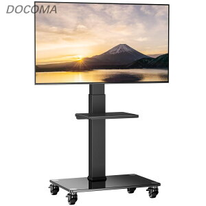 �y���������z�e���r�X�^���h �L���X�^�[�t�� �Ǌ� tv�X�^���h �n�C�^�C�v �ړ��� tv stand �e���r�� �Ǌ|�� 37-75�C���`�Ή� VESA/��200~600mm/�c100�`400mm �ω׏d40kg 6�i�ڍ������� ���E±35�x��U�� 
