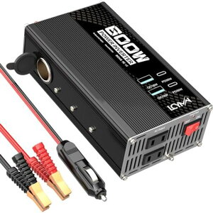 �C���o�[�^�[600W12V100V�V�K�[�\�P�b�g��AC100V�R���Z���g�J�[�C���o�[�^�[QC3.0�}���[�dDC12V��AC100V�ɕϊ��A�_�v�^�[PD30WUSB-C�|�[�g�t���ԃR���o�[�^�[