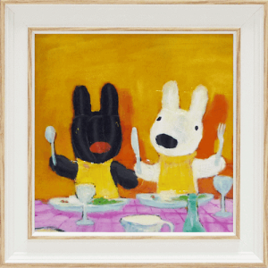 リサとガスパール アートフレーム スモールサイズ 【レストラン】犬雑貨 犬グッズ アート