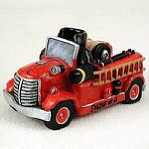在庫限り コミカル・ドッグフィギュア ボディー 【消防車】輸入雑貨 犬雑貨 犬グッズ