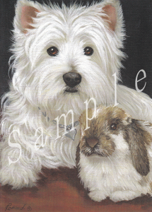 在庫限り グリーティングカード【ウエスト・ハイランド・ホワイト・テリア/ウエスティ】輸入雑貨 犬雑貨 犬グッズ