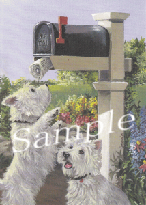 在庫限り グリーティングカード【ウエスト・ハイランド・ホワイト・テリア/ウエスティ】輸入雑貨 犬雑貨 犬グッズ