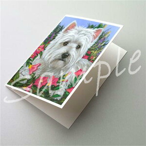 在庫限り グリーティングカード【ウエスト・ハイランド・ホワイト・テリア/ウエスティ Petunia】輸入雑貨 犬雑貨 犬グッズ