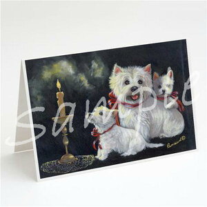 �݌Ɍ���@�O���[�e�B���O�J�[�h�y�E�G�X�g�E�n�C�����h�E�z���C�g�E�e���A/�E�G�X�e�B Westie's Aglow�z�A���G�݁@���G�݁@���O�b�Y