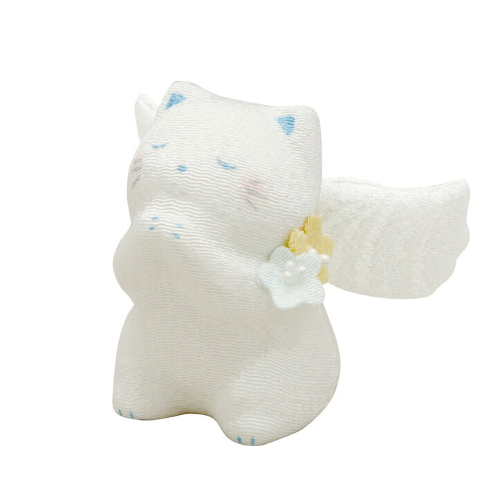 楽天市場 ちりめんオブジェ お祈り天使の子 猫 猫雑貨 ネコグッズ ねこ 仏具 ペットメモリアル 犬雑貨専門店 銀屋
