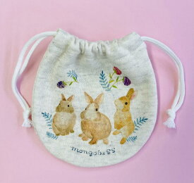 ミニ巾着　ウサギ【兎雑貨・ウサギグッズ】