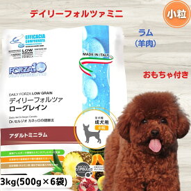デイリーフォルツァ 3kg ミニ ラム（小粒）3kg(500g×6袋) おもちゃ付き 正規品 犬 無添加 ドッグフード アレルギー対応 皮膚