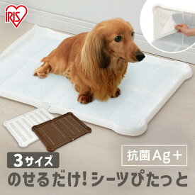 【最大10%オフクーポン！18日20時〜】ペットシーツの交換が楽々 犬 トイレトレー シーツぴたっとトレー レギュラー ワイド ダブルワイド 大型犬 スーパーワイド 壁 飛び散り防止 オス シンプル トイレ本体 トイレ容器 アイリスオーヤマ ペット P-SPT P-SPTW P-SPTD