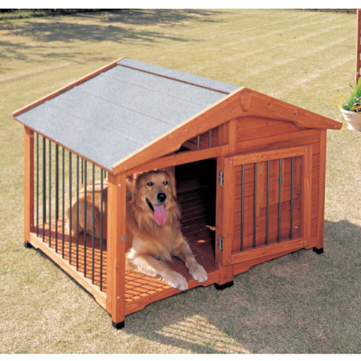 楽天市場 ポイントup 25日 28日9時迄 サークル犬舎 Cl 1400 ブラウン送料無料 大型犬 木製 犬小屋 犬舎 屋外 室外 野外 庭用 外飼 ドッグ ハウス おうち オシャレ アイリスオーヤマ Pet館 ペット館 楽天 Pet館 ペット館