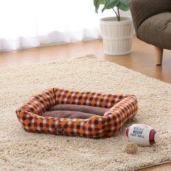 ソファベッド角型MサイズPSKJ530レッドグリーンペットベッドベッドペット犬イヌいぬ猫ネコねこあったか秋冬冬用ペット用犬用猫用手洗い洗濯かわいい可愛い肉球足あとスクエア小型犬アイリスオーヤマ