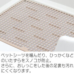 フチもれしにくいペットトイレ幅51cmTRT-500送料無料犬トイレ囲いスノコ付きペットしつけトレーニング散らかし防止初心者トイレ容器枠付きトイレ本体トレーニングスノコ付き飛び散り防止犬トイレレギュラーサイズアイリスオーヤマ