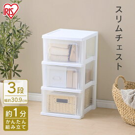 ペット服 犬 猫 服 猫砂 ペットシーツ ペット用品 収納 スリムチェスト NSS-323 ホワイト／クリア チェスト 衣類収納 収納 タンス 片付け リビング 衣類ケース 収納ケース アイリスオーヤマ【R上】