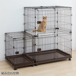 コンビネーションサークルにゃんこ向け2段セットP-CS-932送料無料キャットケージハウス多段組み立てキャスター付アイリスオーヤマPet館ペット館楽天