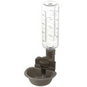 【4日20時〜6時間限定★ポイントUP】給水機 受け皿 メモリ付き 猫 犬 自動補給 190ml 簡単 ラクラク 取り外し可能 飲みやすい 高さ調整可能 リッチェル ドッグウォーターディッシュ S ボトル付 ダークブラウン 水飲み 給水 サークル コンパクト