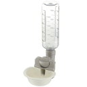 【4日20時〜6時間限定★ポイントUP】給水機 受け皿 メモリ付き 猫 犬 自動補給 190ml 簡単 ラクラク 取り外し可能 省スペース 高さ調整可能 リッチェル キャットウォーターディッシュ S ボトル付 400ml ホワイト 水飲み 給水 サークル ケージ 高見え