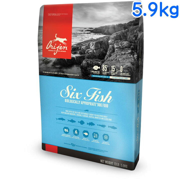 楽天市場】【在庫限りで終売】 オリジン6フィッシュドッグ 5.9kg 