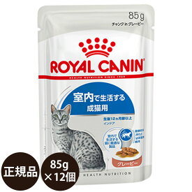 【賞味期限:2025/9/12】[ あす楽 正規品 送料無料 ] ロイヤルカナン インドア グレービー 85g×12個 [ ROYAL CANIN ロイヤルかなん FHN-WET ウェットフード フィーライン ヘルス ニュートリション 生後12ヵ月齢以上 室内で生活する成猫用 ]