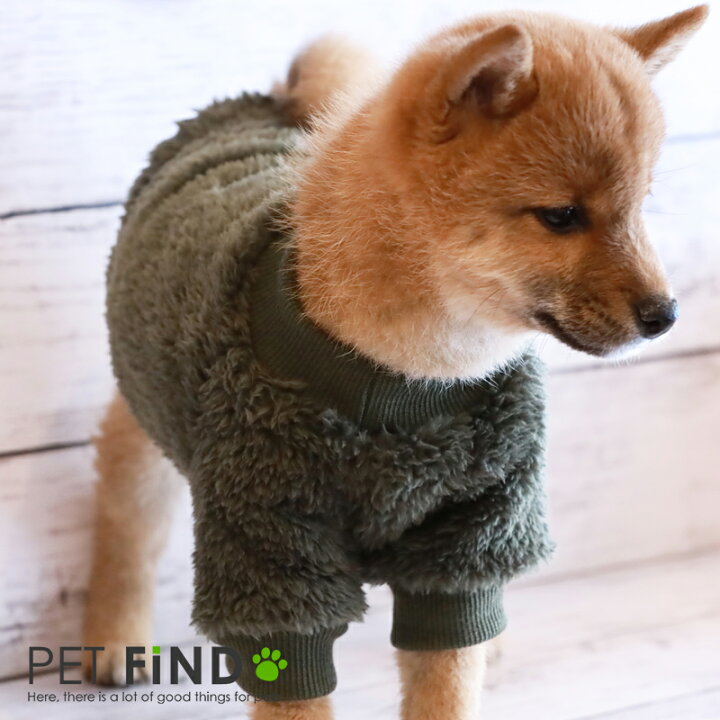 楽天市場 犬服 Petfind 送料無料 かわいい プチプラ 小型犬 防寒 犬 犬の服 秋冬 モコモコ暖かボアトレーナー５サイズ ４カラー Mix犬 トイプードル チワワ 犬服の専門店 Pet Find