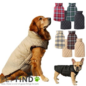 犬 服 冬 秋冬 リバーシブルチェックベスト 小型犬 中型犬 大型犬 ドッグウェア 犬の服 ペット服 犬服 PETFiND