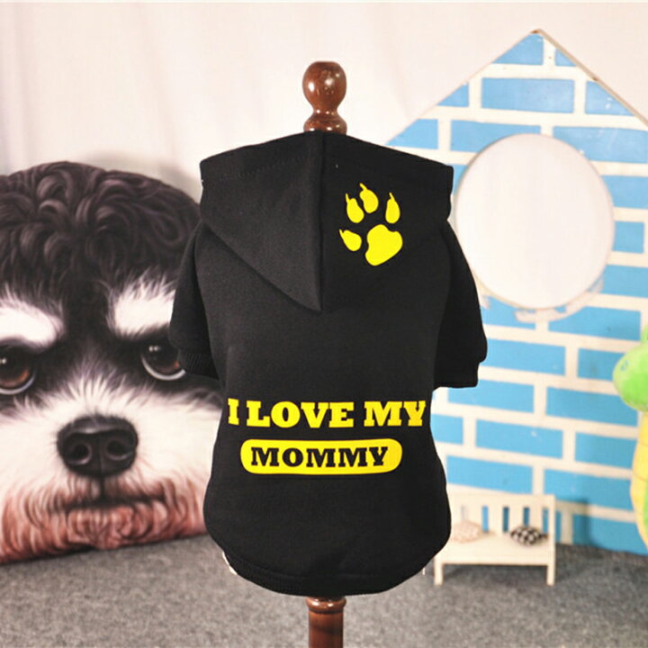 楽天市場 犬服 Petfind かわいい 小型犬 防寒 I Love My Mommy パーカー 上質な生地で肌触り 秋冬モデル 犬 服 ペット服 ドッグウェア 犬服の専門店 Pet Find