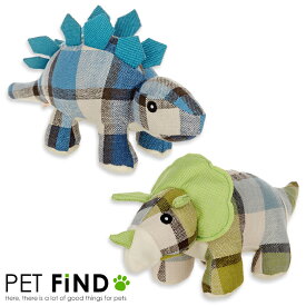犬のおもちゃ DOG TOY 恐竜型トーイ 音の出るおもちゃ トリケラトプス ステゴサウルス 鳴き袋入り ペット用品 犬用