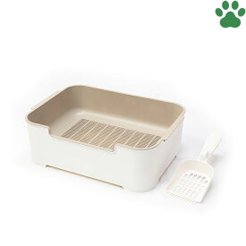【110】 ペットプロ　猫用システムトイレセット（システムトイレ本体+サンド+シート）猫用　システムトイレ　スコップ付　オープン　強力炭消臭シート　カーボン　炭入り　炭　ペットシーツ　強力消臭サンド　猫砂　ネコ砂　紙製　紙　消臭　抗菌　クエン酸　猫　PetPro