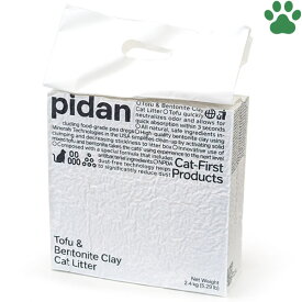 【20】 pidan　猫砂　おからベントナイトMIX　2.4kg（6L）猫用　砂　ネコ砂　トイレ砂　オカラ　ベントナイト　天然素材　鉱物系　消臭　吸収　固まる　燃やせる　飛び散りにくい　小粒　サンド　リター　ミックス　混合　ピダン