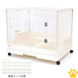 【0】 GEX　クリアフロント60 （樹脂スノコ仕様）うさぎ用　小動物用　アクリル　ワイヤー　ケージ　飼育ケージ　スライドロック　キャスター付き　組み立て簡単　透明　クリア　ホワイト　白　クリアフロント　60　ラビットケージ　ジェックス