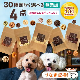 送料無料 30種から選べる4種類食べくらべセット | 犬 おやつ 無添加 国産 詰め合わせ お試し さつまいも 馬肉 魚 ふりかけ ボーロ チーズ 鹿肉 クッキー ラッピング ギフト ささみ 無添加おやつ 犬用 老犬 チップ ジャーキー