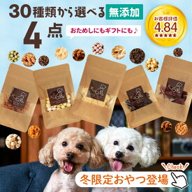犬 クリスマス | 30種から選べる4種類食べくらべセット | 犬 おやつ 無添加 国産 詰め合わせ お試し さつまいも 馬肉 魚 ふりかけ ボーロ チーズ 鹿肉 クッキー ラッピング ギフト ささみ 無添加おやつ 犬用 老犬 チップ ジャーキー