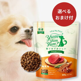 【店内2点以上でP最大10倍★要エントリ】 ヤムヤムヤム ドックフード 馬肉 やわらかドライタイプ 800g (80g×10) Yum Yum Yum ! 犬 犬用 ドッグフード ドライフード ペットフード 小粒 国産 無添加 犬 成犬用 老犬用 シニア