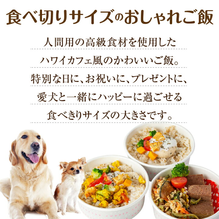 楽天市場 犬 手作りご飯 犬用 お子様ランチ ごはん ３個 無添加 国産 冷凍 犬のご飯とケーキのドッグダイナー