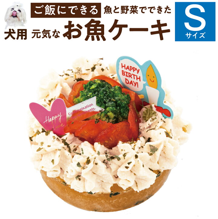 楽天市場 犬用 誕生日ケーキ お魚 ケーキ S 無添加 犬用ケーキ クール便 犬のご飯とケーキのドッグダイナー