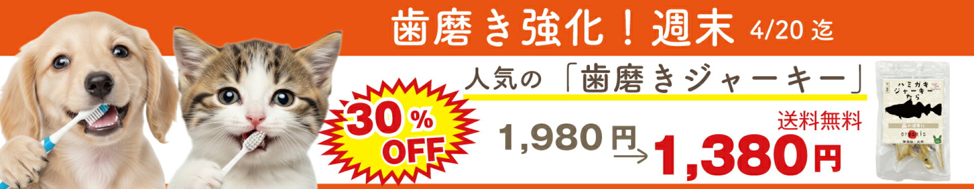 人気の歯磨きジャーキー！タイムセール