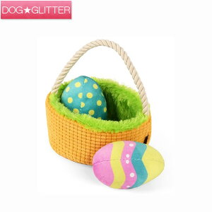 プレイ ヒッピティホッピティ エッグバスケット犬用 おもちゃ ドッグトイ ぬいぐるみ スクイーカー P.L.A.Y.