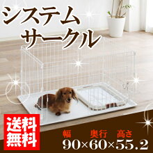 システムサークルトレー付STN-550Eホワイト送料無料犬サークル室内ハウスケージゲージペットサークルドッグサークルペット用品お掃除簡単アイリスオーヤマ《●》