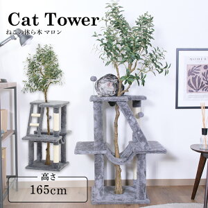キャットタワー 猫用品 つめとぎ ねこの休ら木 マロン グレー 58205ペット ペット用品 ねこ キャットタワー 爪とぎポール 据え置きタイプ ハンモック 爪とぎ ネコ インテリア 【B】