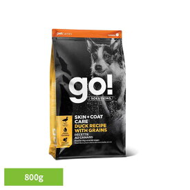 GO！皮膚+被毛ケア ダック 800g ドッグフード プレミアムフード 皮膚 被毛 涙焼け 全犬種 全年齢 ダック インドア グローバルペットニュートリション 【B】