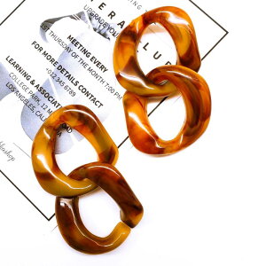 【道後雑貨店P80】1ペア ※特大サイズ チェーンインポート ピアス/ピアス土台 ハンドメイド アクセサリーパーツ アクリルストーン アクリルビーズ チャーム レア インポート 手芸 材料 副