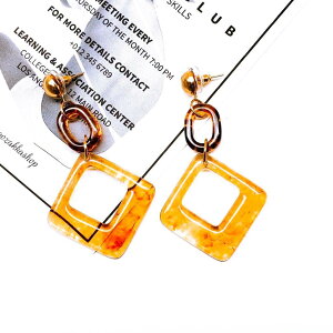 【道後雑貨店P52】1ペア ※大サイズ インポート ピアス/ピアス土台 ハンドメイド アクセサリーパーツ アクリルストーン アクリルビーズ チャーム レア インポート 手芸 材料 副資材 レトロ