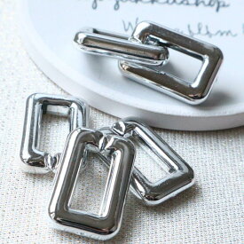 【道後雑貨店2】8個 アクリルチェーンパーツ　シルバー