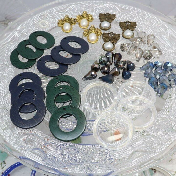 楽天市場】【道後雑貨店】6個☆大ぶりウッド調アクリルパーツ リング 