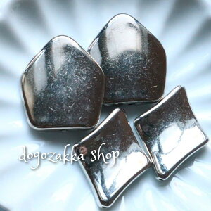 【道後雑貨店】 6個メタル風アクリルパーツ   アクリルストーン ハンドメイド アクセサリーパーツ アクリルストーン アクリルビーズ チャーム レア インポート 手芸 材料 副資材 レトロ