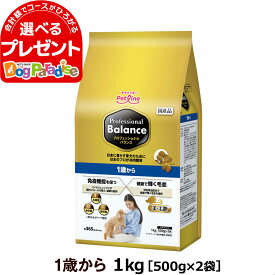 プロフェッショナルバランス 1歳から1kg（500g×2） ドッグフード 成犬 犬 アダルト ドックフード プロフェッショナル・バランス ペットフード 分包 小分け