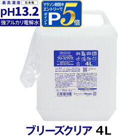 強アルカリ電解水 pH13.2以上 ブリーズクリア 詰替 4L業務用 専用ノズル付き【LDK 2023 本当にいいもの。掲載】アルカリ電解水ピカピカキレイに油汚れを簡単お掃除 強アルカリ電解水の力で除菌消臭 高濃度 アルカリイオン電解水 業務用マルチクリーナー【Z】