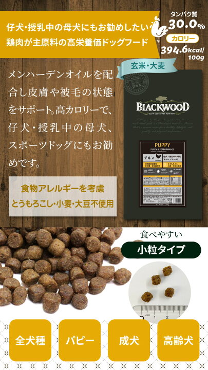 楽天市場】【順次リニューアル変更】ブラックウッド パピー 20kg（分包 